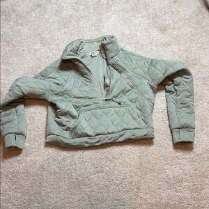 Quilted Women's Puffer Jacket in Sage Green